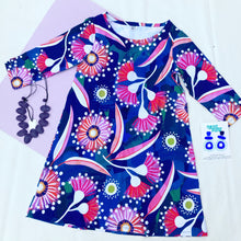 Native Blooms Blue Swing Dress
