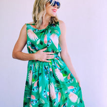 Come Fly With Me green silk midi skirt