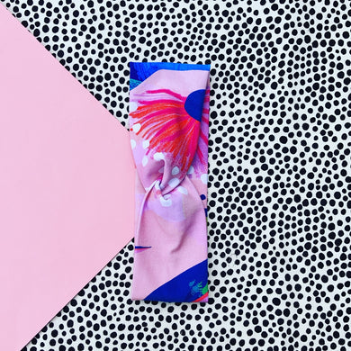 Native Blooms Pink Wide Twist Headband