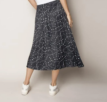 Pleated elastic waist skirt - celestial stars