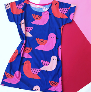 You're So Tweet Blue Relaxed Shift dress