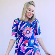 Native Blooms Blue Swing Dress