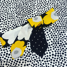 KarlaCola Yellow Floral Headband Made with Marimekko Fabric.
