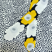 KarlaCola Yellow Floral Hair Tie Made with Marimekko Fabric.