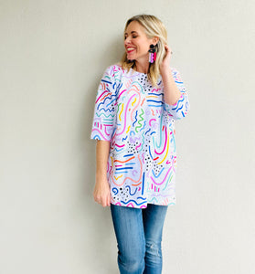 Go With The Flow Oversize Tunic White