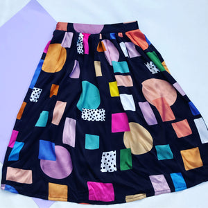 Get Spotted silk midi skirt