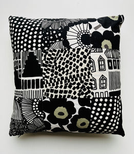 Monochrome Patchwork Cushion Marimekko Fabric