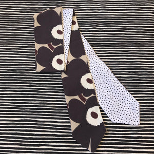 Marimekko Charcoal Floral Hair Tie