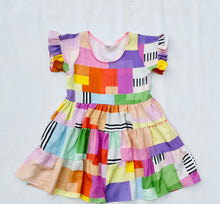 Colour Lovers Geometric Ruffle Relaxed Dress