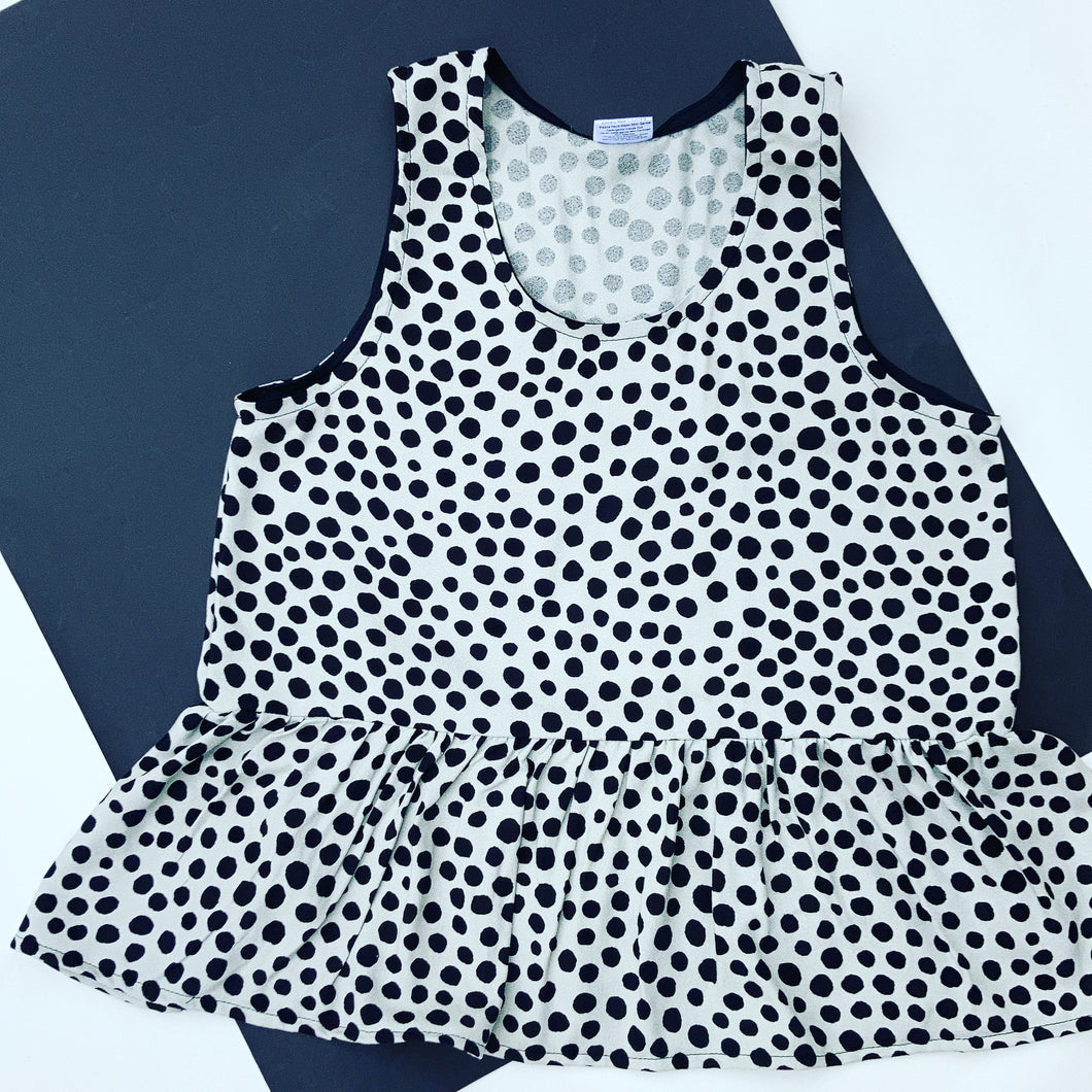 Get Spotty Peplum Top