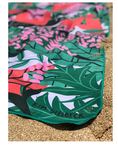 Tropical Plants Surf / Quick Dry Beach Towel