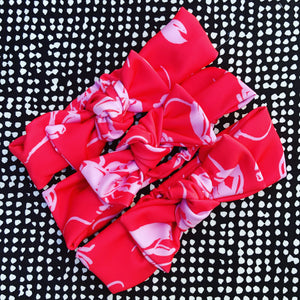 Don’t  Be Shellfish Red & Pink Bow Headband