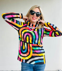 Rainbow Bright  🌈 Geometric Sweater
