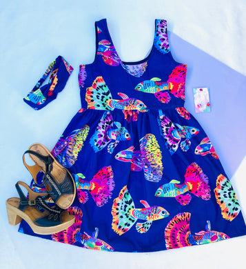 Rainbow Guppy Sundress