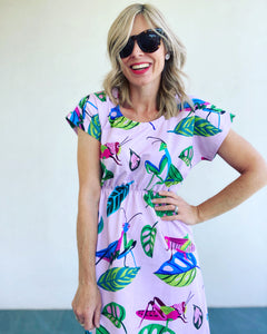 Hop To It Pink Tee Dress