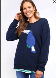 Navy Toucan Sweater