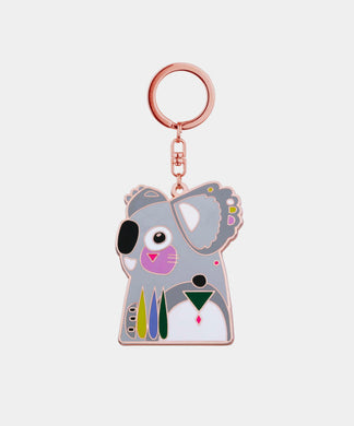 Koala Keychain - rose gold metal