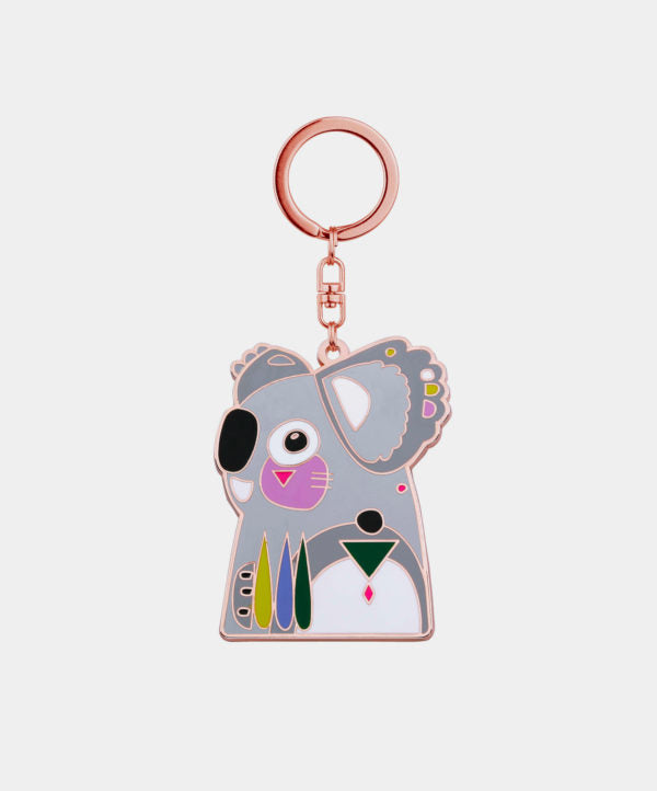 Koala Keychain - rose gold metal