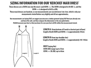 Navy Brushstrokes Kerchief Maxi Dress